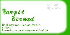 margit bernad business card