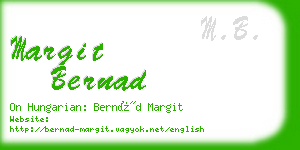 margit bernad business card